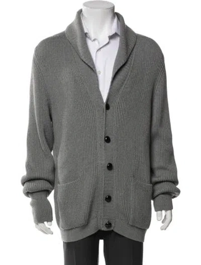 Pre-owned Tom Ford Wool Collar Cardigan In Gray