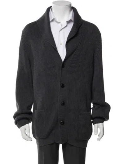 Pre-owned Tom Ford Wool Collar Cardigan In Gray
