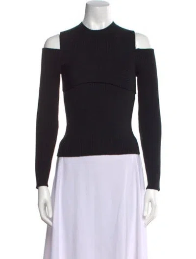 Pre-owned Tom Ford Wool Crew Neck Sweater In Black