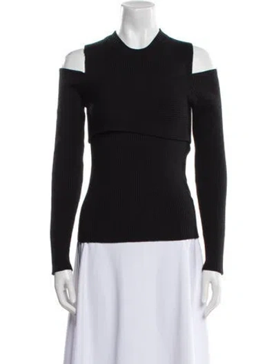 Pre-owned Tom Ford Wool Crew Neck Sweater In Black