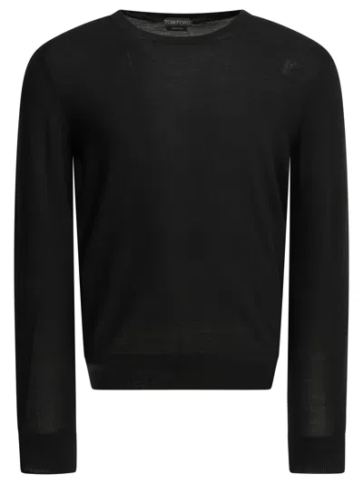 Tom Ford Cashmere Crewneck Sweater In Animal Print