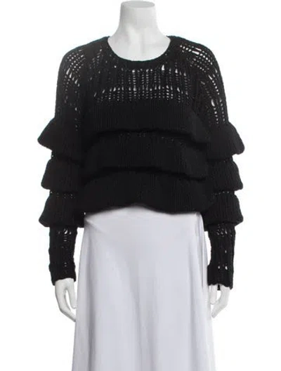 Pre-owned Tom Ford Wool Crew Neck Sweater In Black