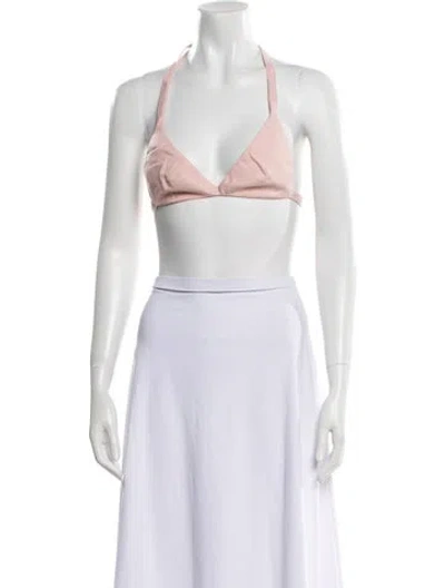 Pre-owned Tom Ford Wool Halterneck Crop Top In Pink