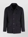 Tom Ford Wool Jacket With Flap Pockets And Long Sleeves In Black