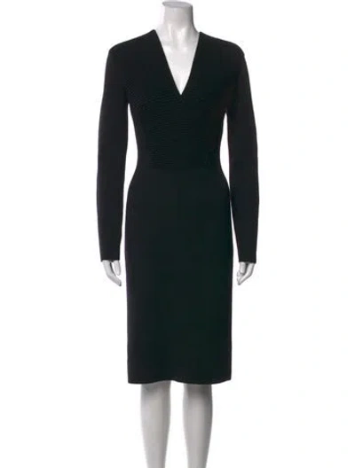 Pre-owned Tom Ford Wool Knee-length Dress In Black