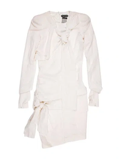 Pre-owned Tom Ford Wool Knee-length Dress In Neutral