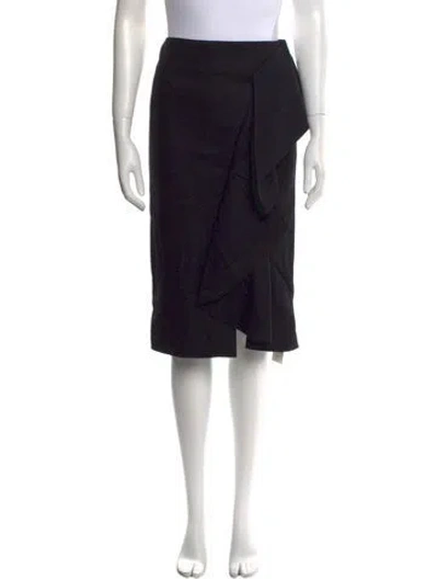 Pre-owned Tom Ford Wool Knee-length Skirt In Black