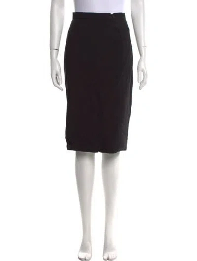 Pre-owned Tom Ford Wool Knee-length Skirt In Black