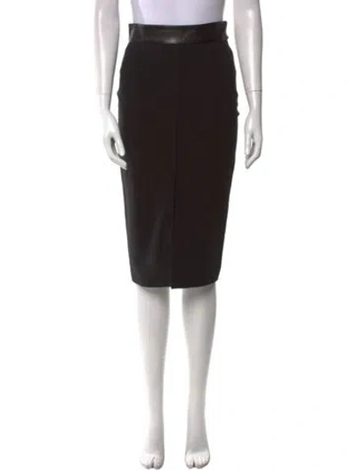 Pre-owned Tom Ford Wool Knee-length Skirt In Black
