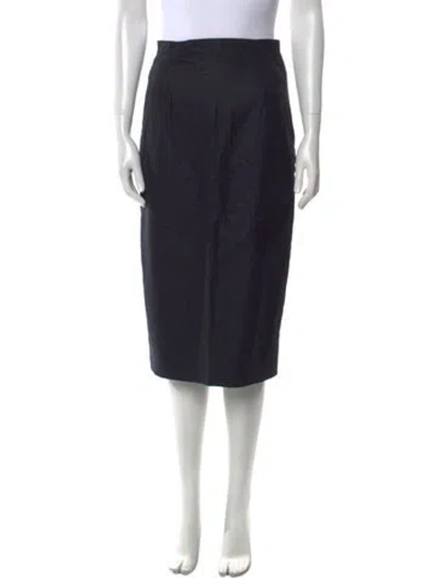 Pre-owned Tom Ford Wool Knee-length Skirt In Blue