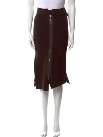 Pre-owned Tom Ford Wool Knee-length Skirt In Brown