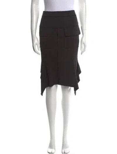 Pre-owned Tom Ford Wool Knee-length Skirt In Brown