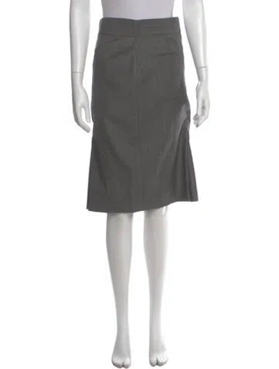 Pre-owned Tom Ford Wool Knee-length Skirt In Gray