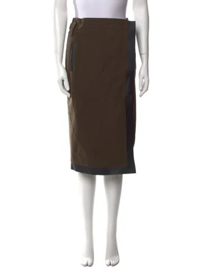 Pre-owned Tom Ford Wool Knee-length Skirt In Green