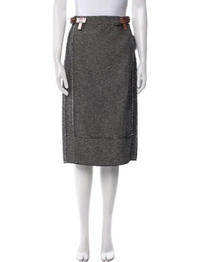 Pre-owned Tom Ford Wool Knee-length Skirt W/ Tags In Black