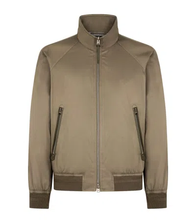 Tom Ford Wool-lined Bomber Jacket In Animal Print