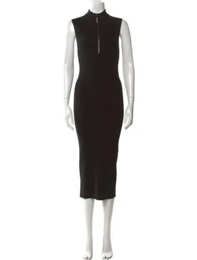 Pre-owned Tom Ford Wool Long Dress In Black