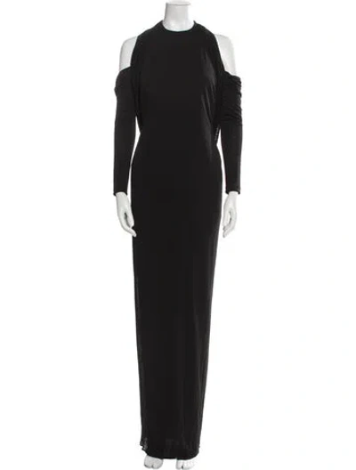 Pre-owned Tom Ford Wool Long Dress In Black