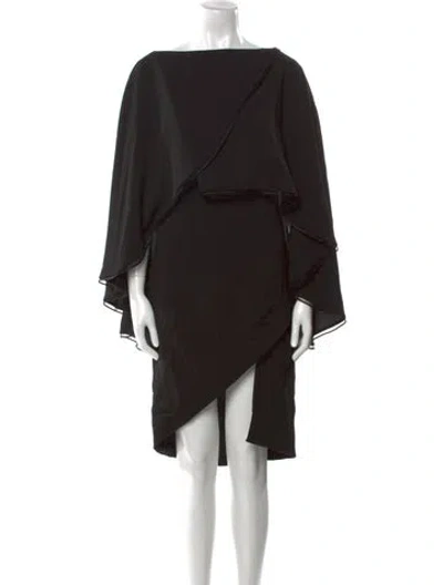 Pre-owned Tom Ford Wool Midi Length Dress In Black
