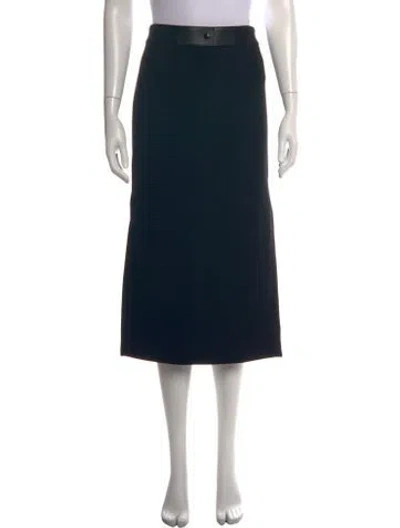 Pre-owned Tom Ford Wool Midi Length Skirt In Black