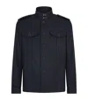 Tom Ford Wool Military Jacket In Navy