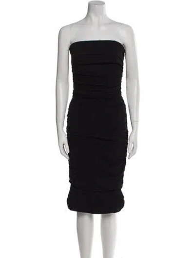 Pre-owned Tom Ford Wool Mini Dress In Black