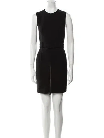 Pre-owned Tom Ford Wool Mini Dress In Black