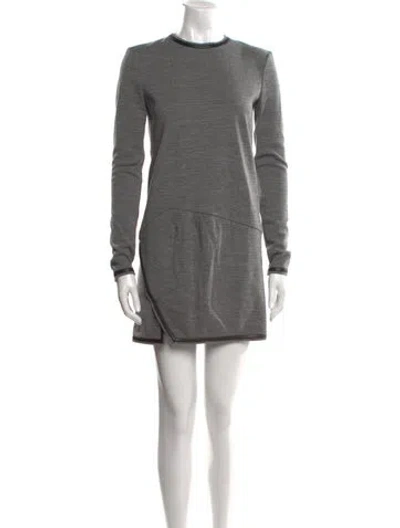 Pre-owned Tom Ford Wool Mini Dress In Gray