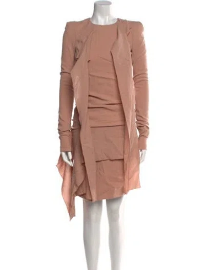Pre-owned Tom Ford Wool Mini Dress In Pink