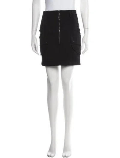 Pre-owned Tom Ford Wool Mini Skirt In Black