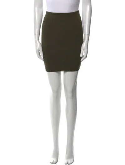 Pre-owned Tom Ford Wool Mini Skirt In Green