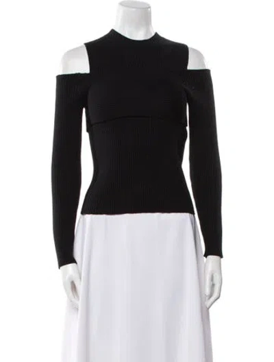 Pre-owned Tom Ford Wool Mock Neck Sweater In Black
