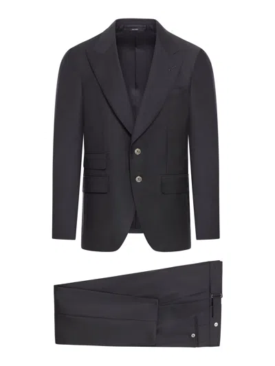 Tom Ford Wool Mohair Atticus Suit In Black