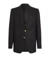 Tom Ford Grand Hopsack Shelton Wool Blend Jacket In Black