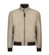 Tom Ford Wool-mohair-silk Harrington Jacket In Green