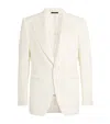 Tom Ford Wool-mohair Tuxedo Jacket In White