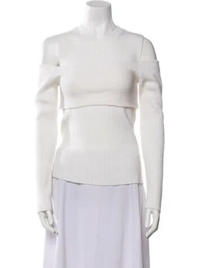 Pre-owned Tom Ford Wool Off-the-shoulder Sweater W/ Tags In Neutral