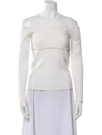 Pre-owned Tom Ford Wool Off-the-shoulder Sweater W/ Tags In Neutral