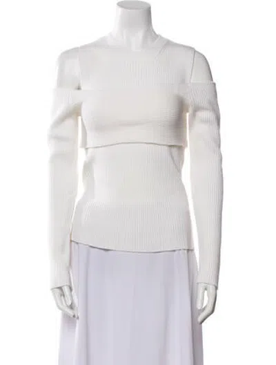 Pre-owned Tom Ford Wool Off-the-shoulder Sweater W/ Tags In Neutrals