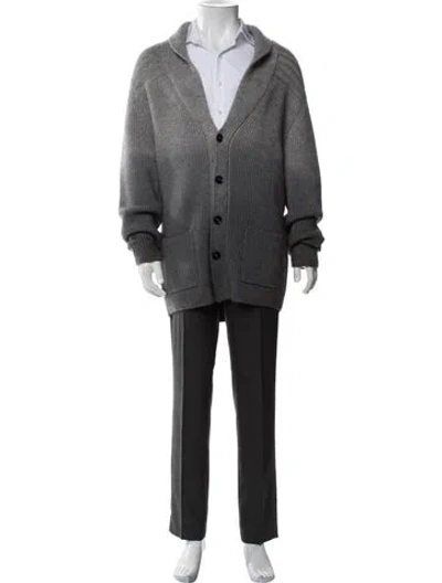 Pre-owned Tom Ford Wool Open Front Cardigan In Grey