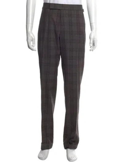 Pre-owned Tom Ford Wool Pants In Grey