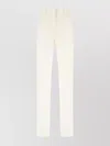 Tom Ford Wool Pants With Belt Loops And Button Detail In Neutral