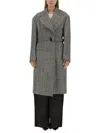 Tom Ford Wool Patchwork Coat In Gray