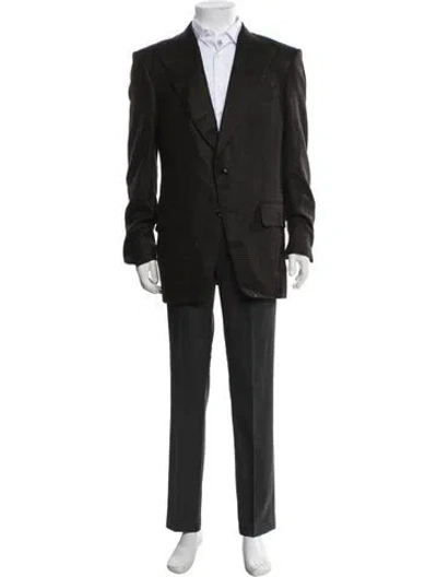 Pre-owned Tom Ford Wool Patterned Jacket In Black