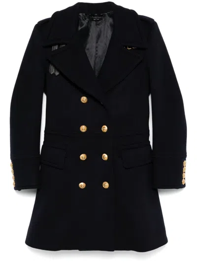 Tom Ford Wool Peacoat In Blue