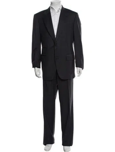 Pre-owned Tom Ford Wool Plaid Print Two-piece Suit In Gray