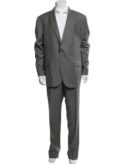 Pre-owned Tom Ford Wool Plaid Print Two-piece Suit In Grey
