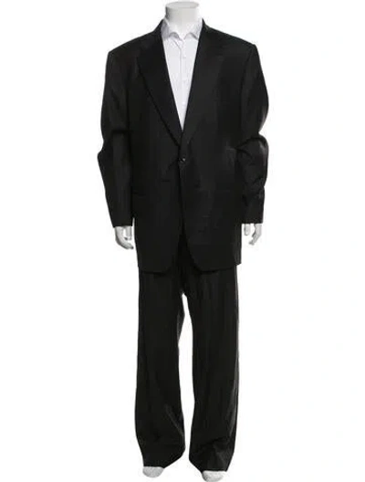 Pre-owned Tom Ford Wool Plaid Print Two-piece Suit In Grey