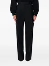 Tom Ford Pleated Wool Trousers In Black
