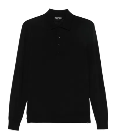 TOM FORD TOM FORD LONG SLEEVED POLO SHIRT